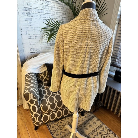 Theory Ivory Clairene R Carson Tweed Coat Size Small. Best- Selling. Retail $495 - Picture 5 of 15
